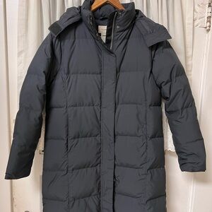 Black Puffer Coat with Hood
